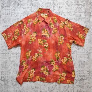 Vintage Tommy Bahama 100% Silk Floral Hawaiian Shirt – Men’s XL